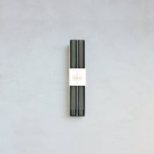 Load image into Gallery viewer, ribbed taper candles moss
