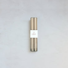 Load image into Gallery viewer, ribbed taper candles parchment
