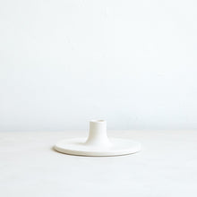 Load image into Gallery viewer, Ceramic Taper Holder-White/Round
