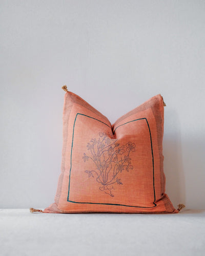 linen throw pillow